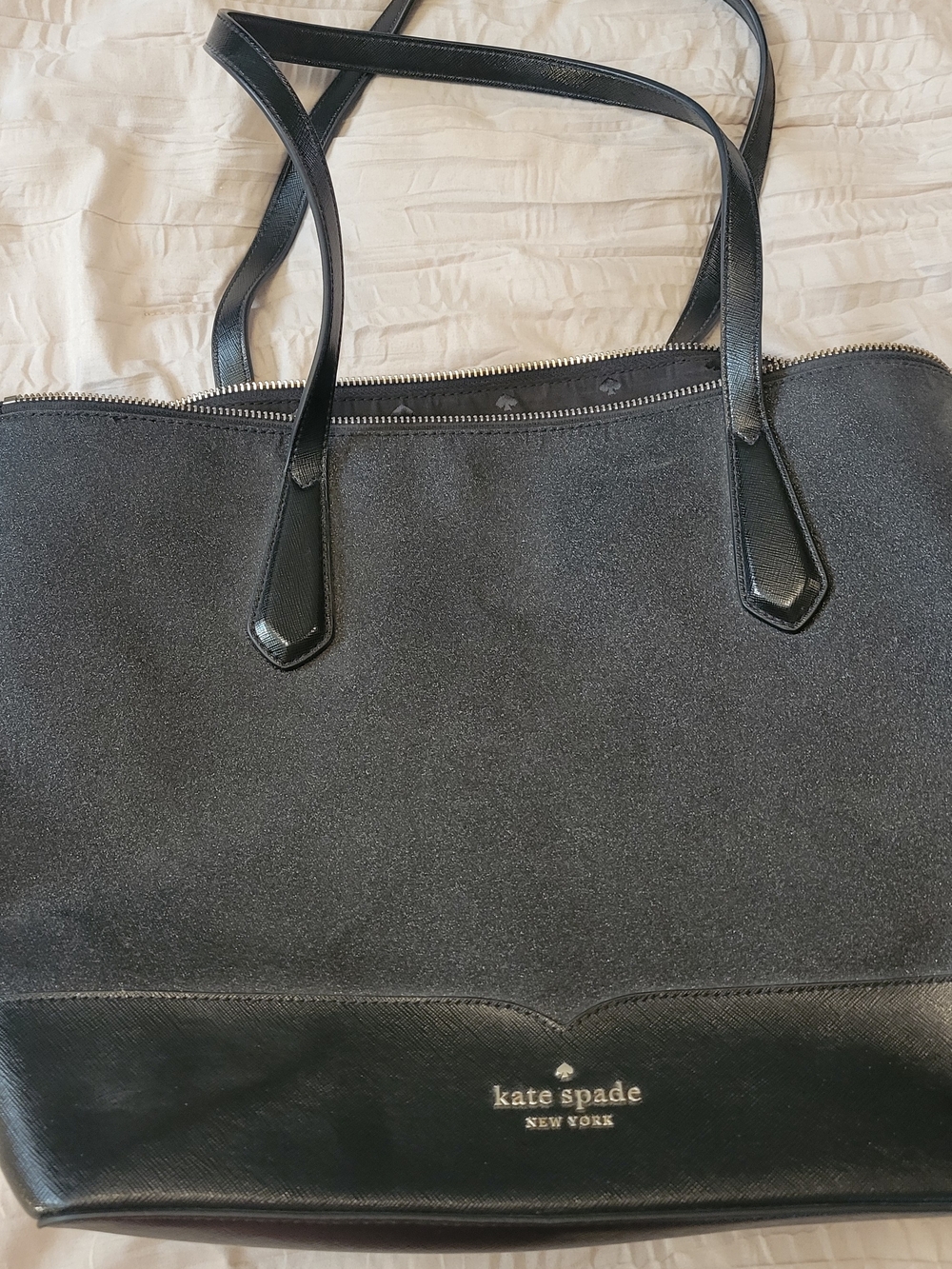 kate spade Black Large Tote with Leather Trim